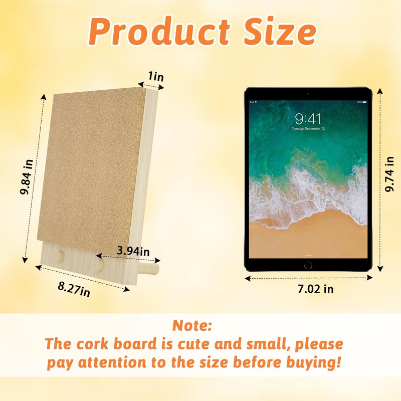 Trycooling Bulletin Board/Cork Board on The Desktop-Small Mini Hanging Tack Message Memo Picture Board for Home Office School - Image 2